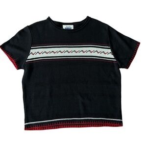 Wrangler Riata Vintage 80’s Black, Red & White Sweater size L